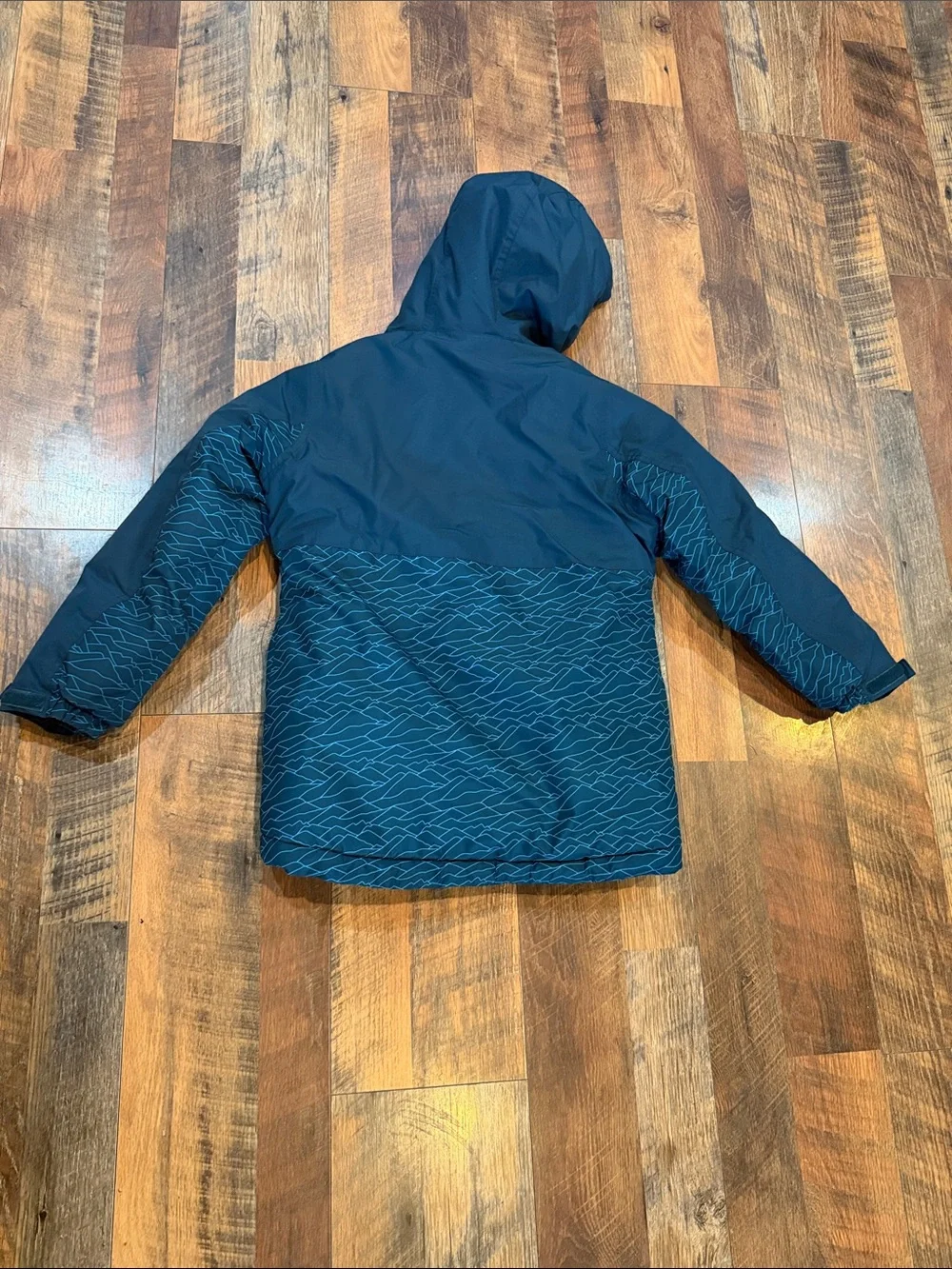 Navy and Orange Hooded Winter Jacket 8 (5240)